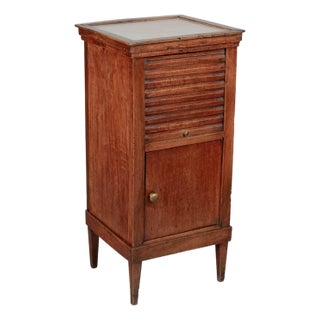 French Country Side Table With Tambour Door Circa 1850 For Sale