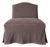 Kosa Armless Chair Slip Covered in 100% Pure Belgian Linen- Bark For Sale
