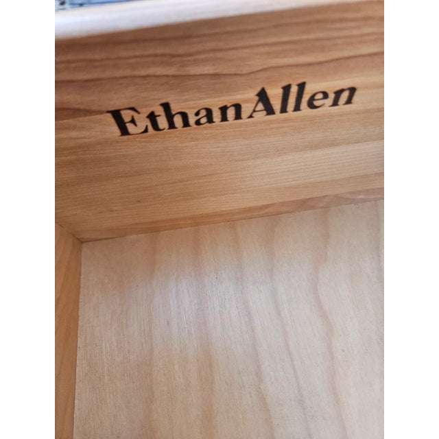 1990s Ethan Allen French Country Dresser Bachelors Chest of Drawers Console Bisque For Sale - Image 12 of 12