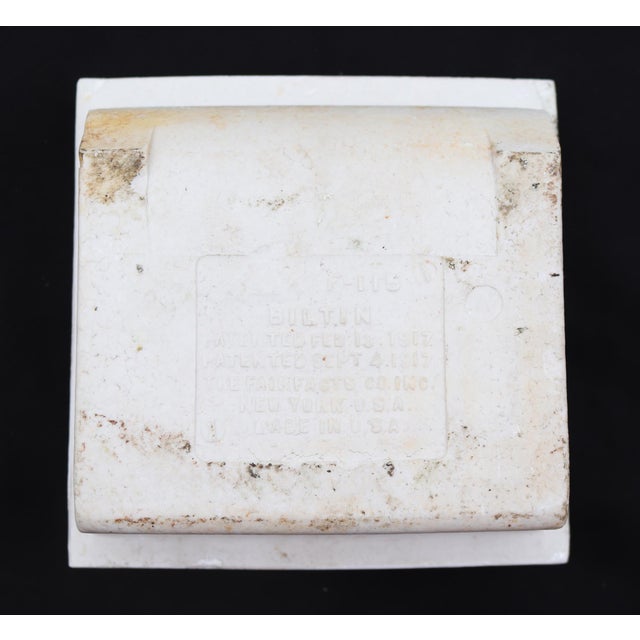 White Vintage White Fairfacts Co. Porcelain Bathroom Soap Dish For Sale - Image 8 of 9