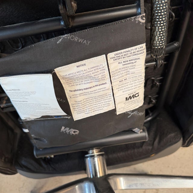 Ergonomic Leather Recliner Made in Norway by I M G Scandinavian Modern For Sale - Image 15 of 17