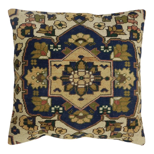 Large Square Turkish Rug Pillow For Sale