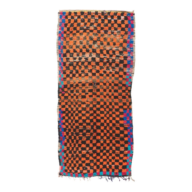 Vintage Berber Moroccan Rug - 04'02 X 09'00 For Sale