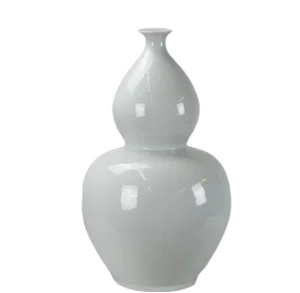 Large White Bottle Gourd Porcelain Vase