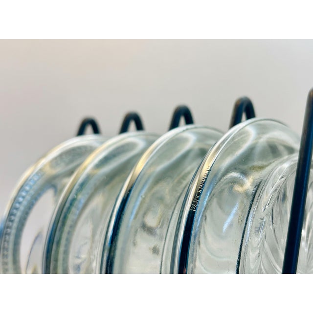 Metal Vintage Silverplate & Glass Coasters- Set of Four For Sale - Image 7 of 12