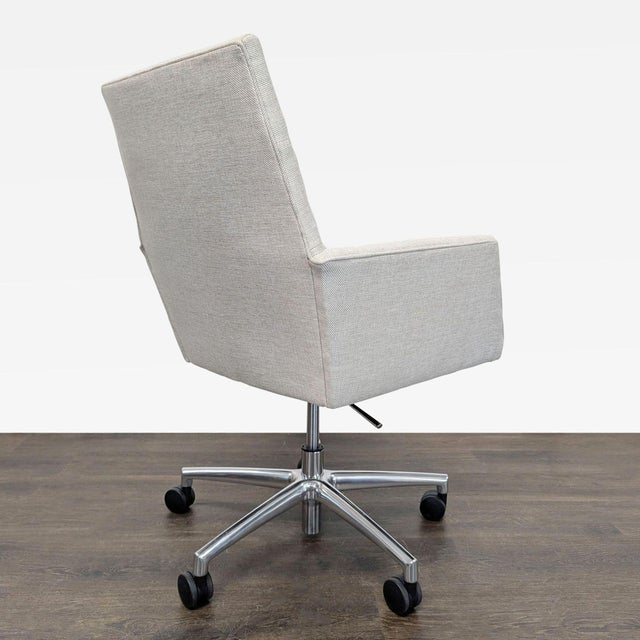 Room & Board Room & Board Tenley Modern Office Chair With Light Gray Upholstery and Chrome Base For Sale - Image 4 of 11