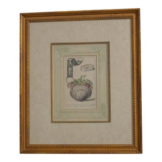 Vintage Hand Colored Professionally Framed & Matted Engraving For Sale