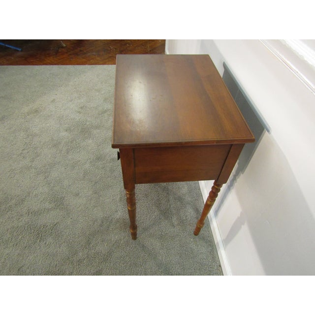 Traditional Hitchcock Solid Maple Paint Decorated Nightstand For Sale - Image 3 of 8