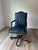 A classic and well-crafted swivel desk chair by Hickory Chair, known for their high-quality American leather upholstery...