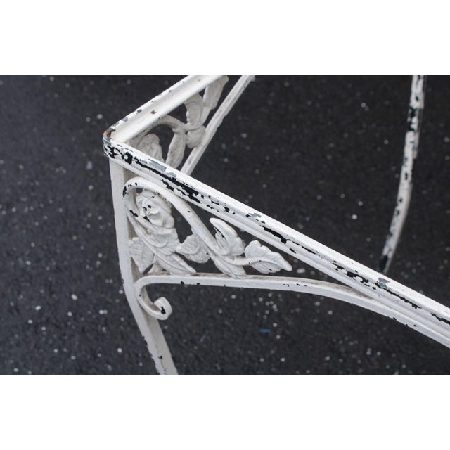 Vintage Five-Piece Wrought Iron Patio Dining Set For Sale In Philadelphia - Image 6 of 12