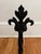 Early 21st Century Midcentury Pair of French Fleur-De-Lis Cast Iron Fireplace Andirons For Sale - Image 5 of 8