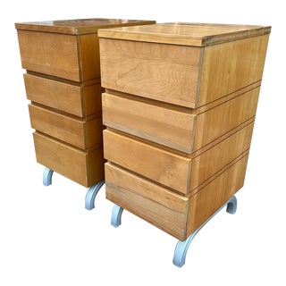 Pair of Kensington Furniture Narrow Chest of Drawers Tall Nightstands For Sale