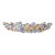 Custom Chandelier Glass-Blown Hand-Painted With Gold For Sale