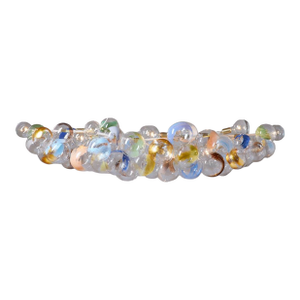 Custom Chandelier Glass-Blown Hand-Painted With Gold