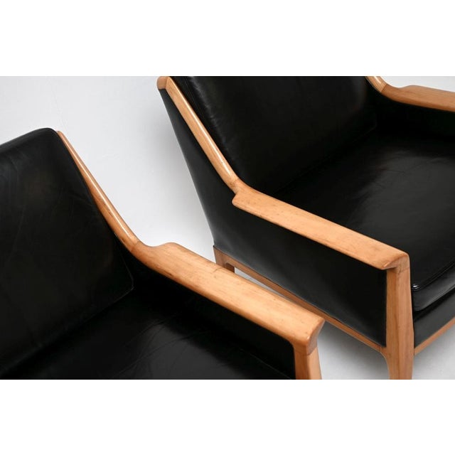 Vintage Swedish Leather Armchairs, 1960s, Set of 2 For Sale - Image 10 of 12