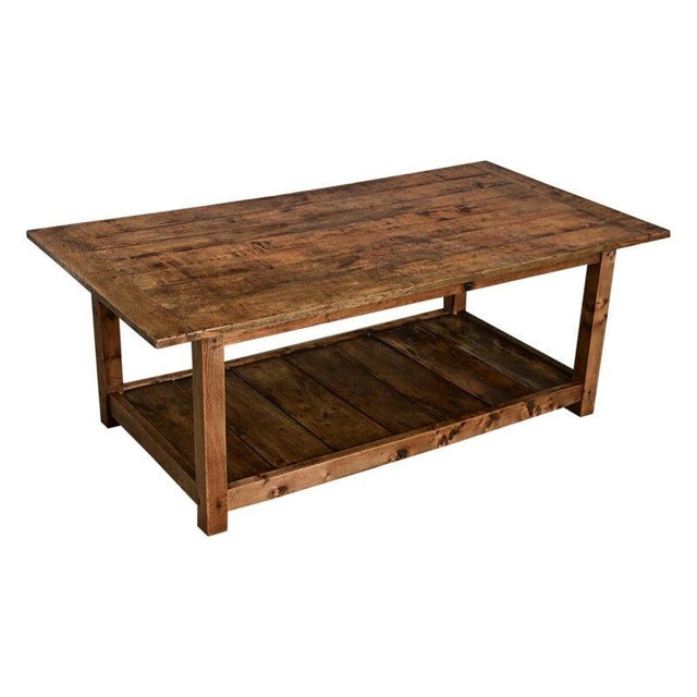 Farmhouse English 19th Century Farmhouse Table at Coffee Table Height For Sale - Image 3 of 11