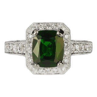 Late 20th Century 18k Chrome Tourmaline Ring, Size 5 For Sale