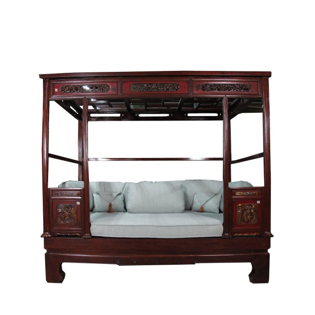Mid 20th Century Vintage Chinese Wedding Canopy Bed For Sale - Image 5 of 11