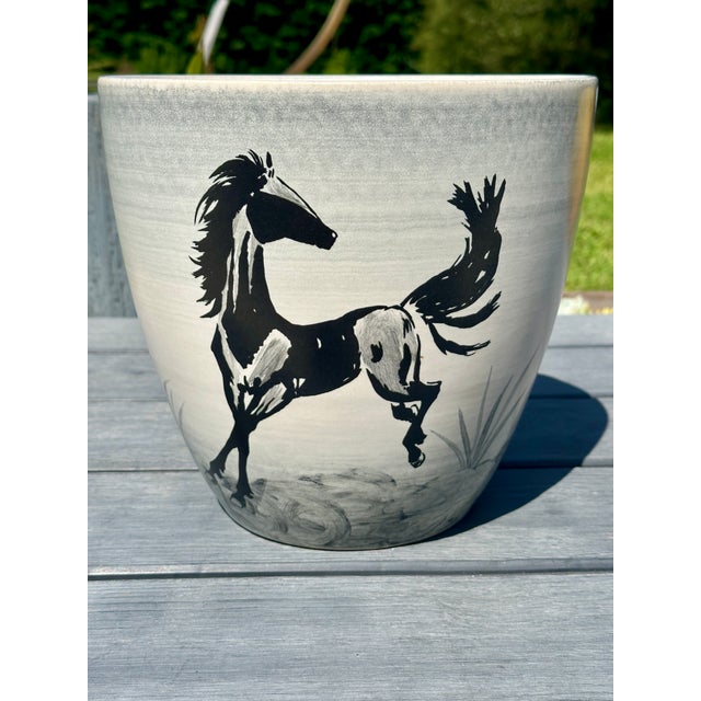 Black Vase or Planter by Paul Milet for Manufacture de Sévres, 1950s For Sale - Image 8 of 11