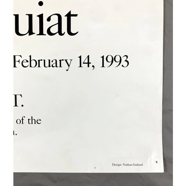 Paper Jean Michel Basquiat Original 1992 Whitney Museum of American Art Exhibition Poster For Sale - Image 7 of 13