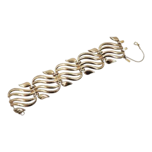 Vintage 1954 Signed Monet Goldtone Open Link Bracelet