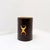 Brown Leather Wastebasket with Decorative Brass Buckle For Sale - Image 9 of 10