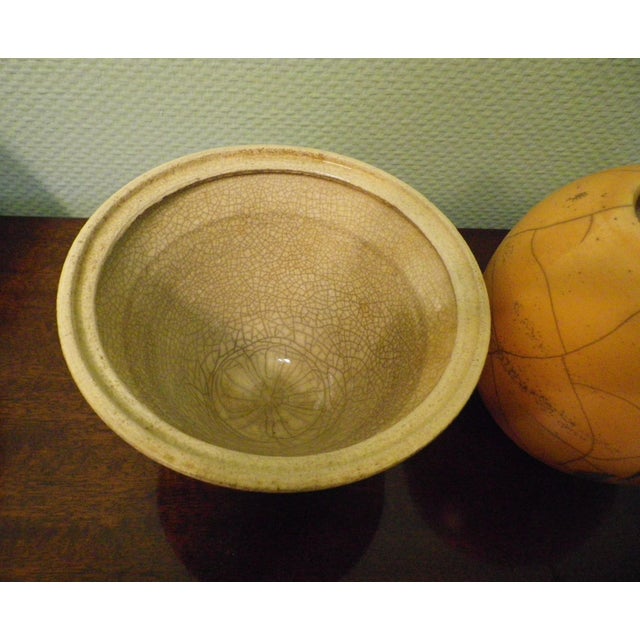 Ceramic Handcrafted Raku Pottery, 2010s, Set of 2 For Sale - Image 7 of 15