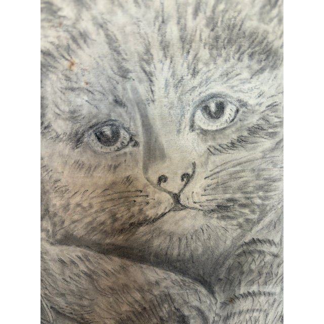 American Cat-In-Boot Drawing Unframed. For Sale - Image 3 of 5
