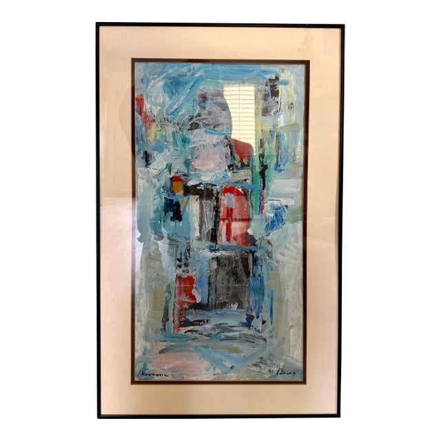 1970s Untitled Pinchas Abramovich (1909-1986) Mixed Media Artwork For Sale
