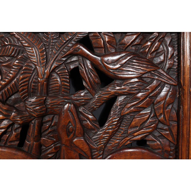Art Deco French Oak Pierced Carving Wall Panel, 1925 For Sale - Image 4 of 15