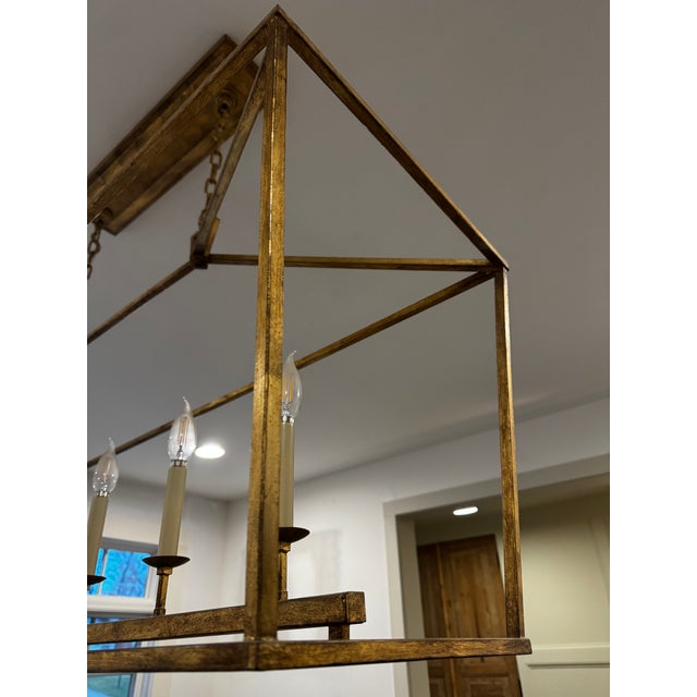 2020s Chapman & Myers Contemporary Darlana Large Linear Lantern Chandelier For Sale - Image 5 of 5