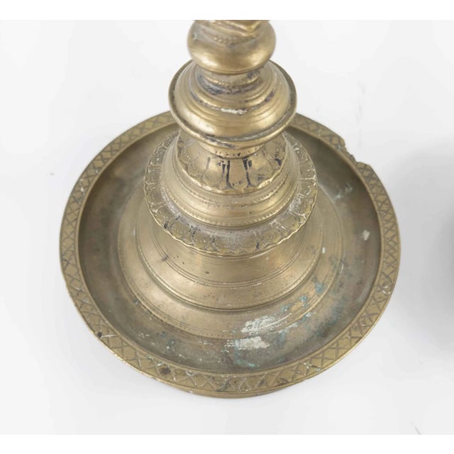Pair of Indian or Chinese Paktong Candle Holders For Sale In New York - Image 6 of 13