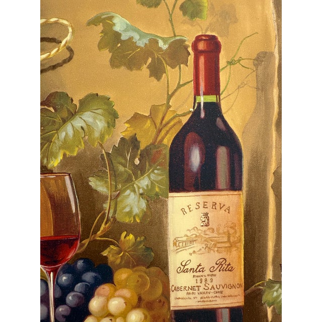 Rustic Italian Print Framed in Antique Window Frame For Sale In Los Angeles - Image 6 of 8