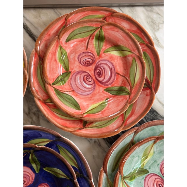 LastCHANCE!8 Pieces Made in Portugal Hand Painted and Glazed Plates For Sale In Seattle - Image 6 of 16