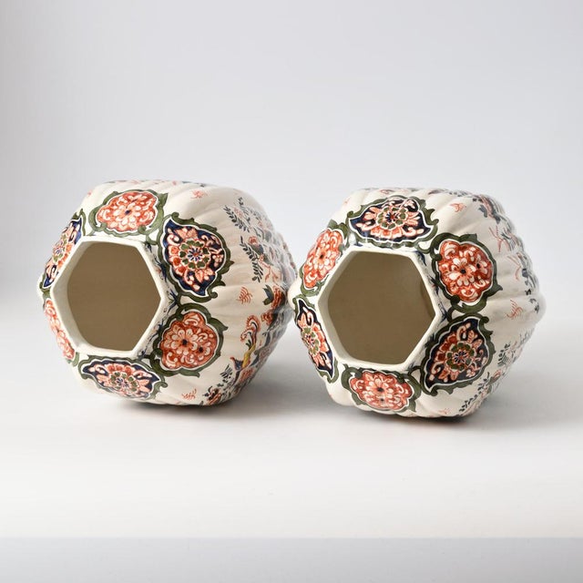 White Polychrome Delft Vases by Louis Fourmaintraux, Set of 2 For Sale - Image 8 of 12