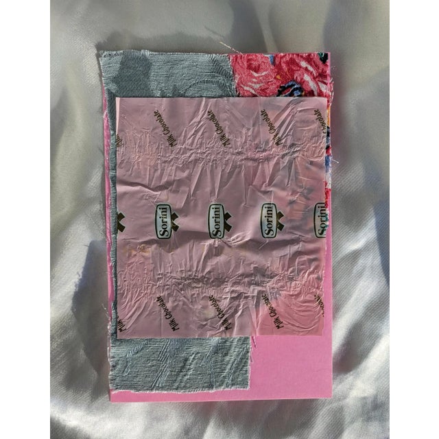 Chocolate and Perfume Abstract Mixed Media Collage Set of 4 by Frances Sousa For Sale - Image 10 of 12