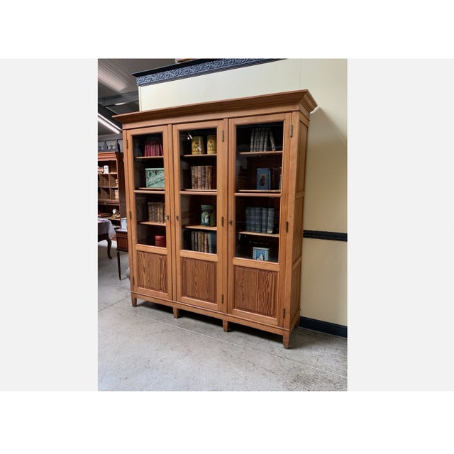 Large Art Nouveau Bookcase, 1910 For Sale - Image 4 of 10
