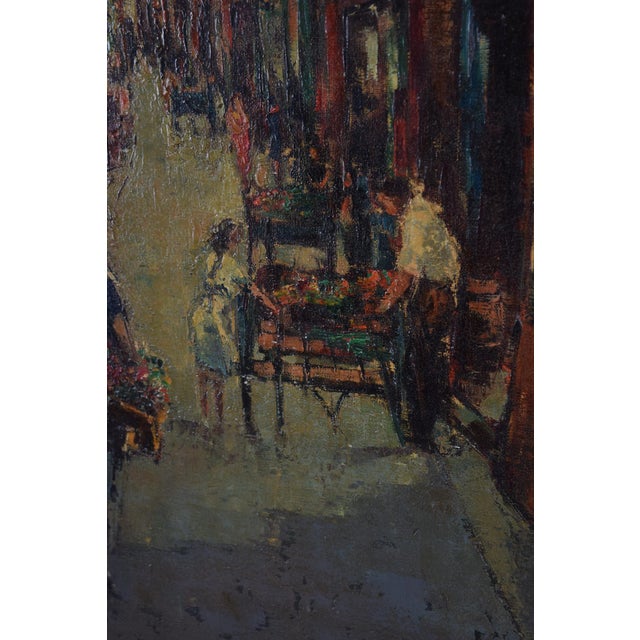 J. Van Campenhout, Rue Quincampoix, Parisian Street Scene, 1950s, Oil on Canvas, Framed For Sale - Image 9 of 15