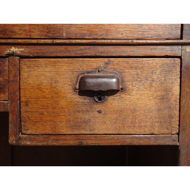 Antique Glove Makers Table in Oak For Sale - Image 16 of 18