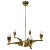 French Brass Chandelier, 1950s For Sale
