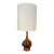 Mid Century Drip Glazed Lamp & Shade For Sale