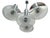 Metal Four-Light Chandelier in Chromed Steel, 1970s For Sale - Image 7 of 13