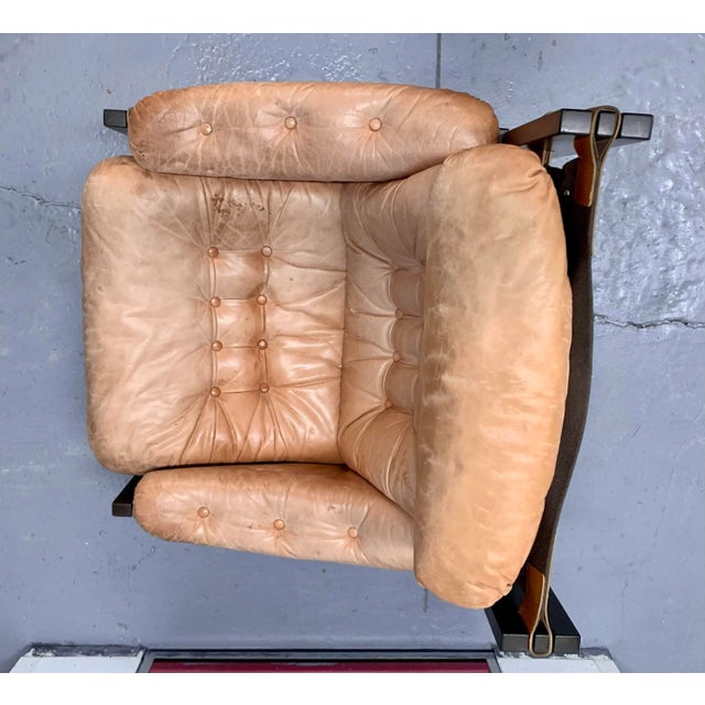 Pair of 1950s Danish Leather Lounge Chairs For Sale In New York - Image 6 of 8