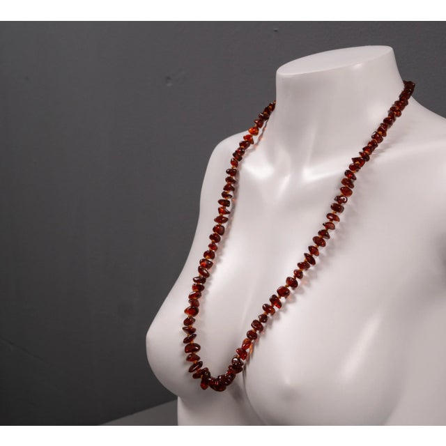 Mid-Century Modern Vintage Gemstone Amber Necklace, 1960s For Sale - Image 3 of 14