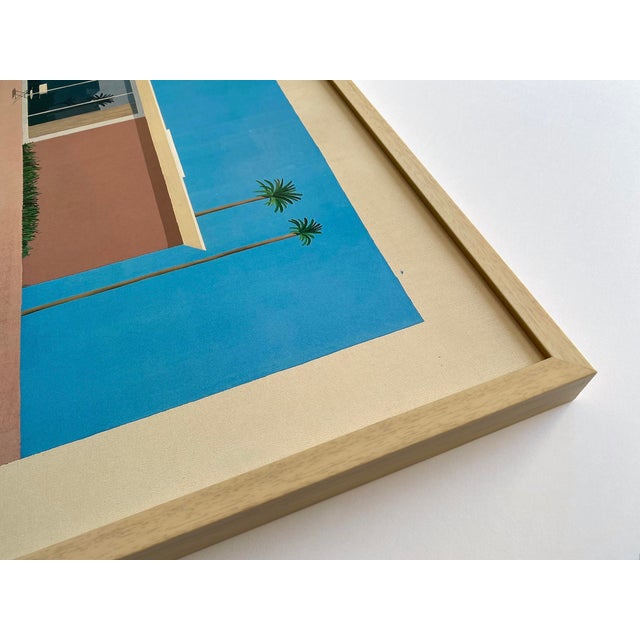 David Hockney Vintage 1988 Lithograph Print Framed Museum Exhibition Poster " a Bigger Splash " 1967 For Sale - Image 12 of 18