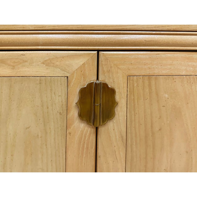 Asian Hollywood Regency Cerused Oak Cabinet, Century Furniture For Sale - Image 9 of 11