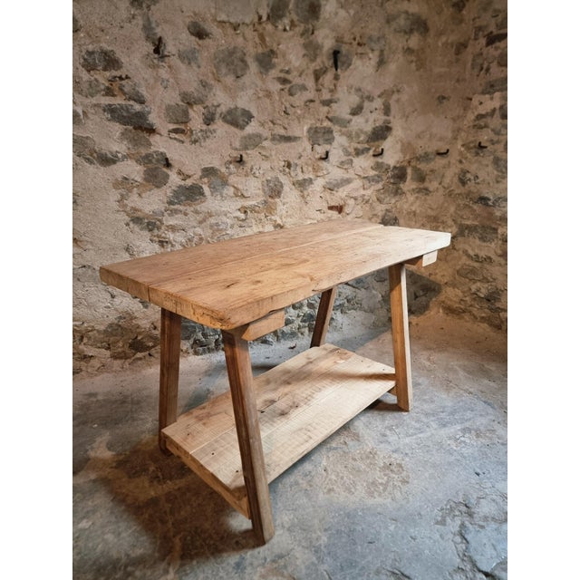 French Worktable in Beech, Chestnut and Oak, France, 1940s For Sale - Image 17 of 18