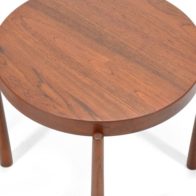Swedish Solid Teak Flip-Top Tables in the Manner of Jens Quistgaard For Sale In Chicago - Image 6 of 10