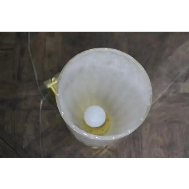 White Murano Pulegoso Golden Flakes Glass Sconces in the style of Barovier, 1990s, Set of 2 For Sale - Image 8 of 13