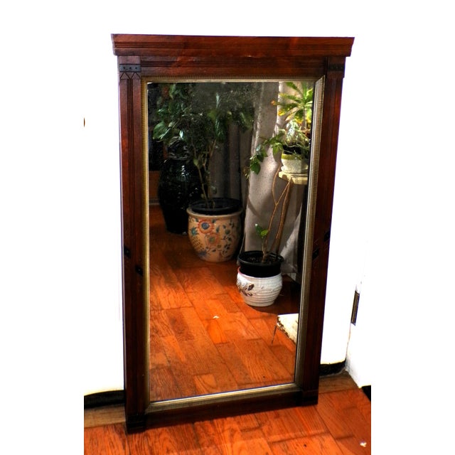 Victorian Antique Victorian Eastlake Pier Mirror Solid Walnut Full Length Mercury Mirror For Sale - Image 3 of 11